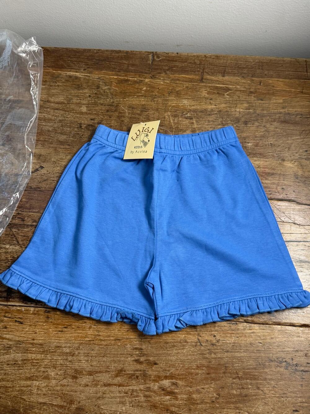 Luigi Kids Girl' Blue Ruffle shorts NWT size 5
